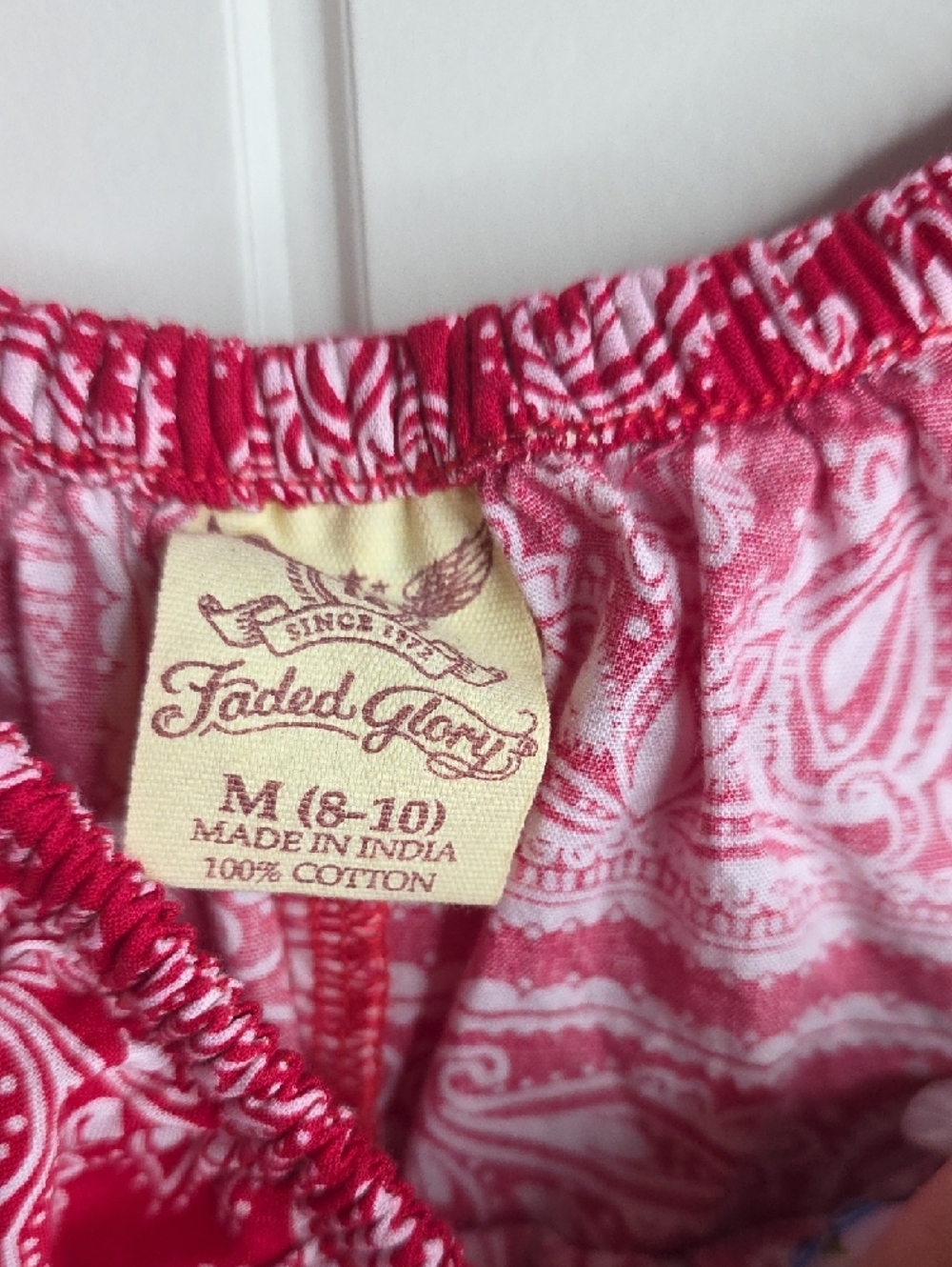 Faded Glory Red Paisley Ruffle-Off Shoulder Midi Dress - Picture 2 of 6